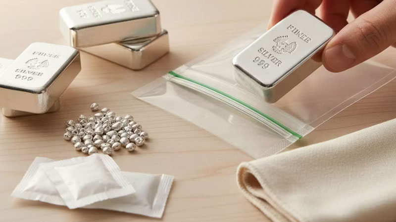 نگهداری از شمش و ساچمه نقره