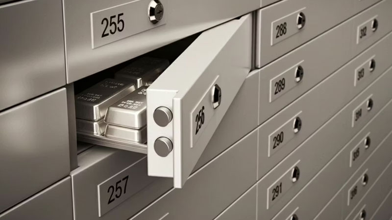 نگهداری از شمش و ساچمه نقره در صندوق امانات