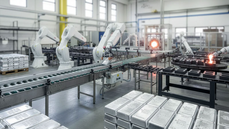 مراحل تولید شمش نقره