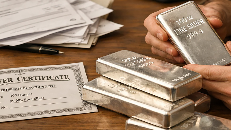 نادیده گرفتن فاکتور رسمی و شناسنامه شمش نقره