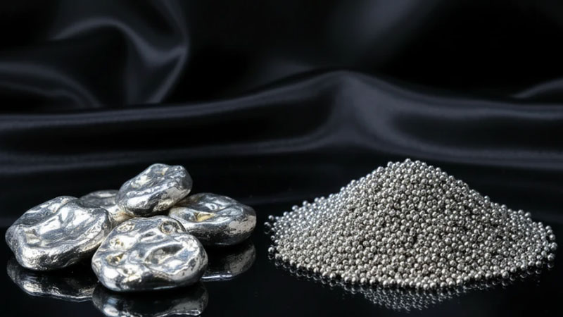 تفاوت عیار نقره آب‌ شده و ساچمه نقره