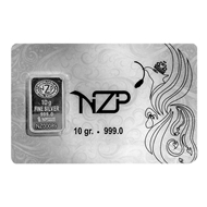 شمش نقره ان زد پی NZP وزن 10 گرمی عیار 999.0